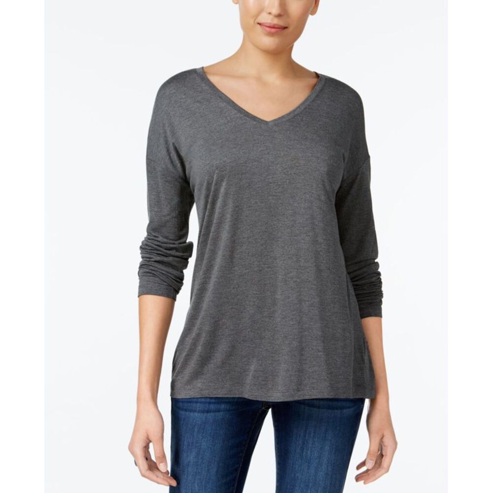 Style & Co V Neck Drop Shoulder Top